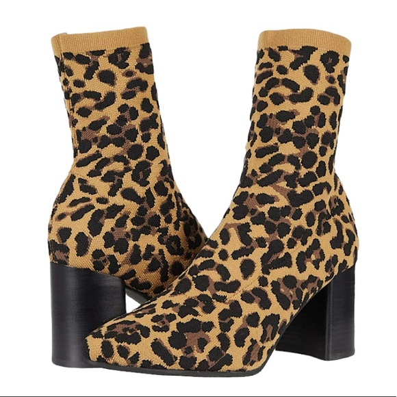 Blondo Shoes - Blondo Sassy Leopard Print Waterproof Sock Booties SZ 8 NWOT